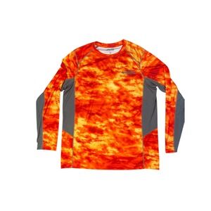 Field & Stream Long Sleeve Fishing tech shirt Orange camo Medium